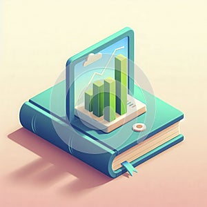 Data and Learning Representation with 3D Growth Chart on Isometric Book photo