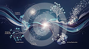 Data Lifecycle Abstract Visualization