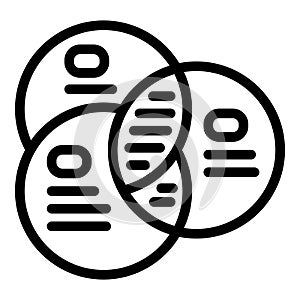 Data loss circle icon outline vector. System destroy