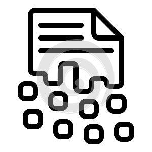 Data loss icon in flat line style representing accidental deletion system failure and cybersecurity risks ideal for backup photo