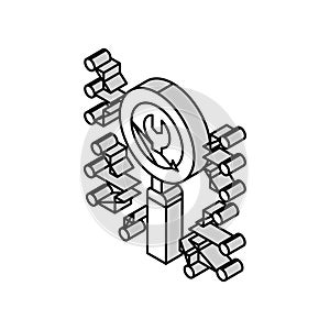 data loss prevention isometric icon vector illustration