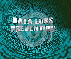 Data Loss Prevention Security Shield 3d Illustration