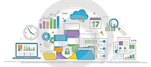 Data Management and Analytics Elements in Cloud Computing Environment