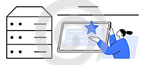 Data Management and User Interaction with Online Platforms Concept