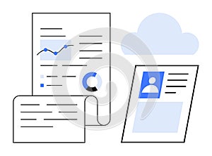 Data Management Concept with Document Analysis and Cloud Storage Elements