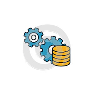 Data Management icon set. Four elements in diferent styles from industry 4.0 icons collection. Creative data management icons