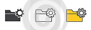 Data management icon vector