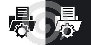 Data management icon vector