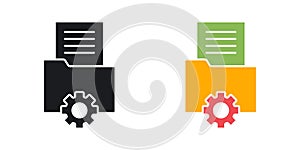 Data management icon vector