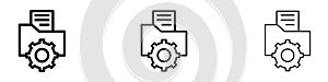 Data management icon vector
