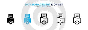 Data management icon vector