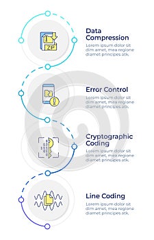 Data management infographic design template