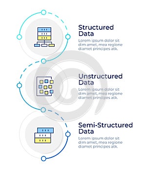 Data management infographic design template