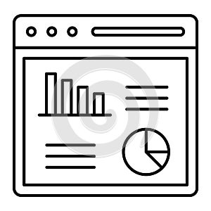 Data Management outline vector icon which can easily modify or edit