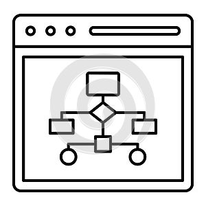 Data Management outline vector icon which can easily modify or edit