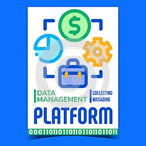 Data Management Platform Promotion Banner Vector