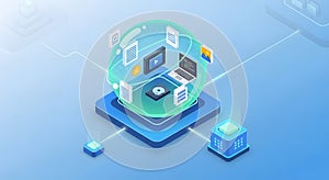 Data management technology platform with centralized storage and access to files and applications in a secure environment