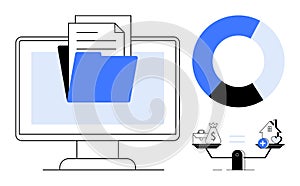 Data Management, Analytics, and Financial Decision-Making Process Concept