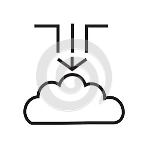 Data migration, cloud backup icon