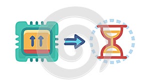 Data Migration Digital Transformation Information Transfer Process, vector design Generative AI