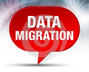 Data Migration Red Bubble Background