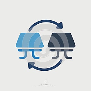 Data Migration and Synchronization Icon