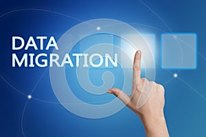 Data Migration text concept