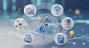 Data mining and analysis process visualization