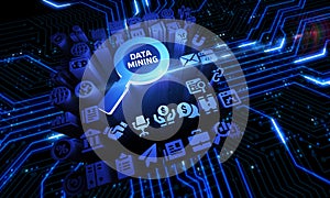 Data mining concept. Business, modern technology, internet and networking concept