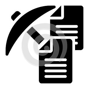 Data Mining, Data Discovery Glyph Solid Icon