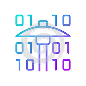 Data mining gradient linear vector icon