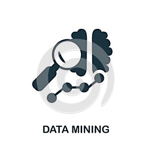 Data Mining icon. Simple element from business intelligence collection. Creative Data Mining icon for web design, templates,