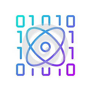 Data mining in science gradient linear vector icon