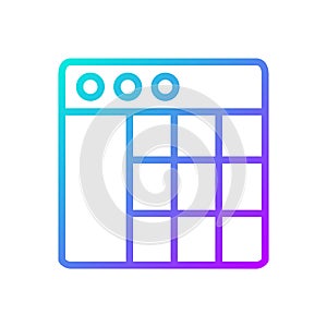 Data mining statistics gradient linear vector icon