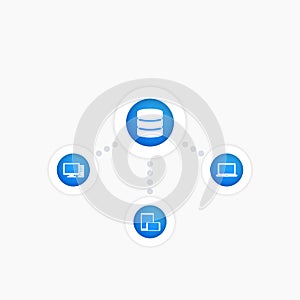 Data mining vector icon