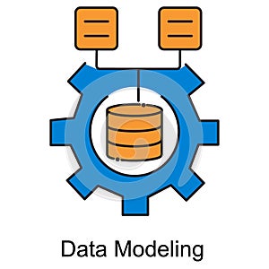 Data Modeling Icon. Vector Design