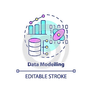 Data modelling concept icon