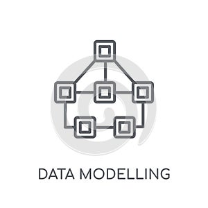 Data modelling linear icon. Modern outline Data modelling logo c