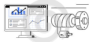 Data Monitoring Dashboard with Machine Sensor for Performance Analytics and Industrial Insights