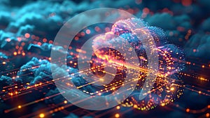 Data Nebula: The Symphony of Cloud Storage. Concept Data Storage, Cloud Computing, Technology