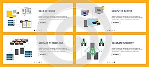 Data network, computer server and database security