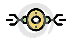 Data network connection: Abstract visualization of digital information flow. vector design Generative AI