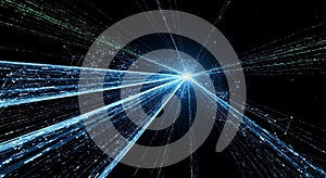 Data network connection showcasing future technology internet digital communication and abstract speed lines