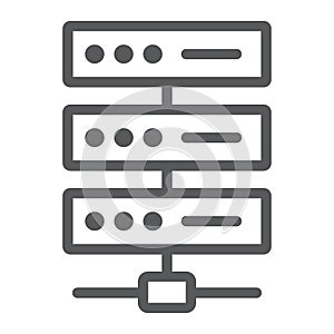 Data network line icon, data and analytics