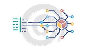Data Network Structure, Intelligent Connections, vector design Generative AI