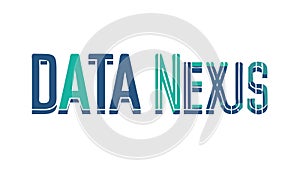 DATA NEXUS, Clear Digital Information Hub, vector design Generative AI