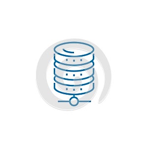 Data packets linear icon concept. Data packets line vector sign, symbol, illustration.