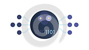 Data Points Binary Code, Digital Information Tech Network. vector design Generative AI