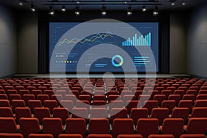 Data presentation in empty movie theater