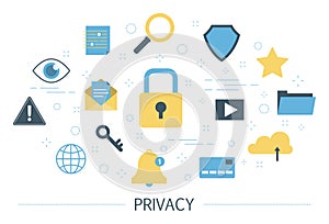 Data privacy concept. Idea of digital information protection